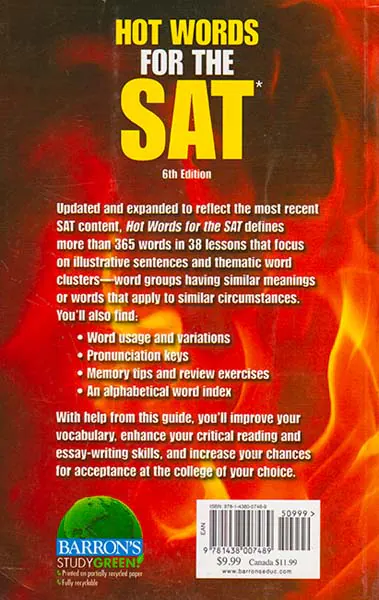 HOT WORDS FOR THE SAT